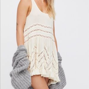 Free People Voile and Lace Trapeze Slip